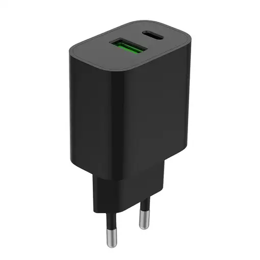 Gembird TA-UC-PDQC20-01-BK cargador de dispositivo móvil Universal Negro Corriente