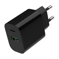 Gembird TA-UC-PDQC20-01-BK cargador de dispositivo móvil Universal Negro Corriente