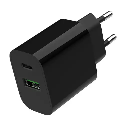 Gembird TA-UC-PDQC20-01-BK cargador de dispositivo móvil Universal Negro Corriente