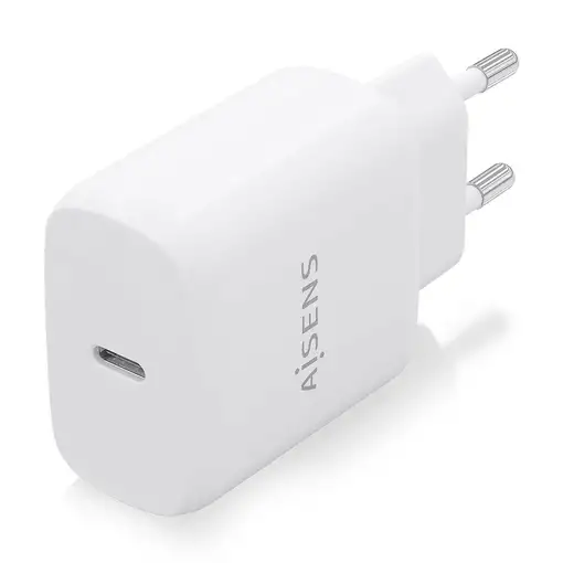 AISENS Cargador USB-C PD3.0 1 Puerto 1xUSB-C 25W, Blanco