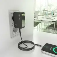 AISENS Cargador GaN 65W PD3.0 1xUSB-C 1.8m, Negro
