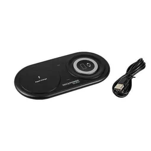 RealPower ChargeAIR Duo Smartphone, Reloj inteligente Negro USB Interior