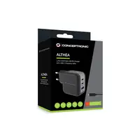 Conceptronic ALTHEA17B cargador de dispositivo móvil Universal Negro Corriente alt