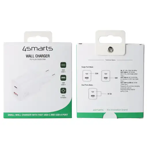 4smarts 540359 cargador de dispositivo móvil Universal Blanco Corriente alterna Ca