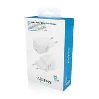 AISENS Cargador GaN 30W, 1xUSB-C PD3.0 QC4.0, Blanco