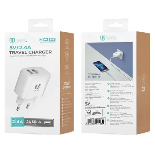 UNICO HC2123 cargador de dispositivo móvil Teléfono móvil, Universal Blanco Corrie