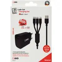2GO 797257 cargador de dispositivo móvil Universal Negro Corriente alterna Interio
