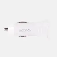 Approx APPUSBCARW cargador de dispositivo móvil Smartphone Negro, Blanco Encendedo
