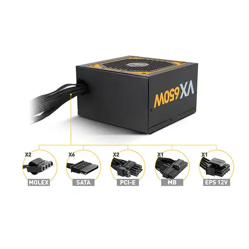 NOX Urano VX Bronze Edition unidad de fuente de alimentación 650 W 20+4 pin ATX AT