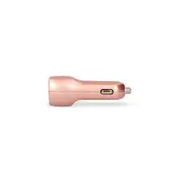 Contact Cargador de coche , 10W, 2 salidas, USB + cable USB A - Micro USB, Rosa me