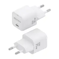 AISENS Cargador GaN 35W, 1xUSB-C PD3.0 QC4.0, Blanco