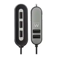 Ewent EW1355 cargador de dispositivo móvil Universal Negro, Gris Encendedor de cig