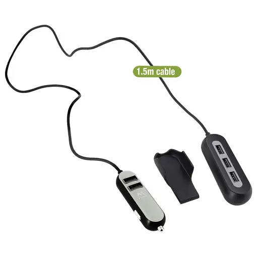 Ewent EW1355 cargador de dispositivo móvil Universal Negro, Gris Encendedor de cig