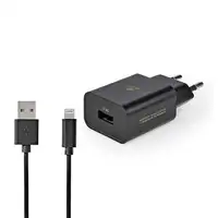 Nedis WCHAL242ABK cargador de dispositivo móvil Universal Negro Corriente alterna