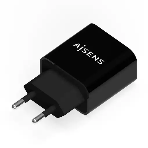 AISENS Cargador USB-C PD3.0 1 Puerto 1x USB-C 20 W, Negro