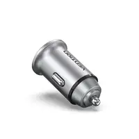 Vention Cargador de Coche FFFH0/ 1xUSB-Tipo C/ 1xUSB/ 30W