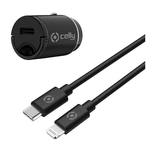 Celly CCMINILIGHT cargador de dispositivo móvil Smartphone Negro Encendedor de cig