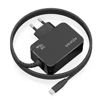 AISENS Cargador GaN 45W PD3.0 1xUSB-C 1.8m, Negro