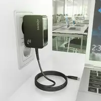 AISENS Cargador GaN 45W PD3.0 1xUSB-C 1.8m, Negro