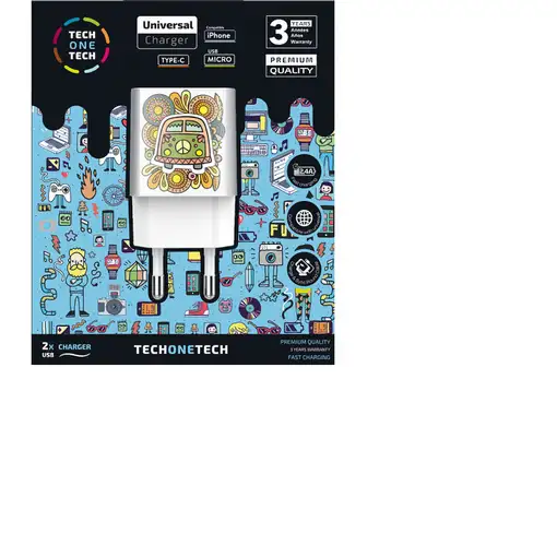 TECH ONE TECH TEC2503 cargador de dispositivo móvil Smartphone Blanco Corriente al