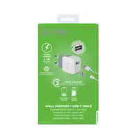 Celly TCUSBTYPEC cargador de dispositivo móvil Universal Blanco USB Interior