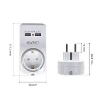 Ewent EW1225 cargador de dispositivo móvil Universal Blanco Corriente alterna Inte
