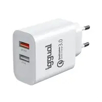 iggual Cargador 2xUSB carga rápida QC3.0 30W