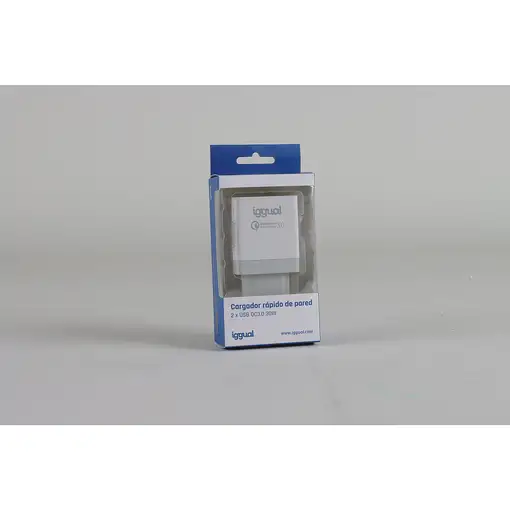 iggual Cargador 2xUSB carga rápida QC3.0 30W