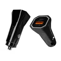 AISENS Cargador de Coche 38W,1XUSB-C PD3.0 20W,1XUSB-A QC3.0 18W, Negro
