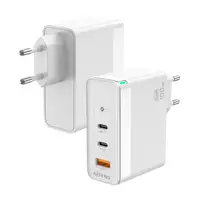 AISENS Cargador Gan 100W, 2xUSB-C PD3.0 QC4.0 QC5.0, 1xUSB-A QC3.0, Blanco