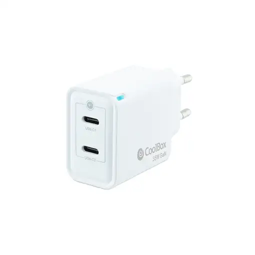 CoolBox CARGADOR GAN 35W USB-C/USB-C PARED