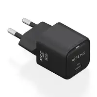 AISENS Cargador GaN 35W, 1xUSB-C PD3.0 QC4.0, Negro