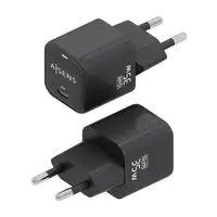 AISENS Cargador GaN 35W, 1xUSB-C PD3.0 QC4.0, Negro