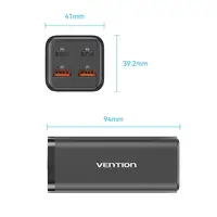 Vention Cargador de Pared FBSWG-EU/ 2xUSB Tipo-C/ 2xUSB/ 100W