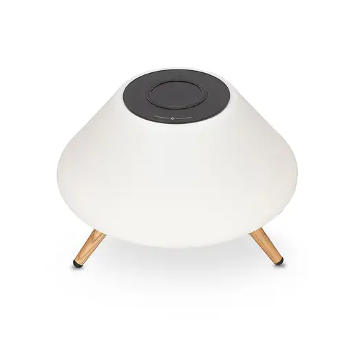 Ksix Cargador inalámbrico lámpara Omni 10W, Tecnología Qi, Altavoz Bluetooth, 7 co