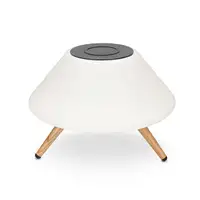 Ksix Cargador inalámbrico lámpara Omni 10W, Tecnología Qi, Altavoz Bluetooth, 7 co