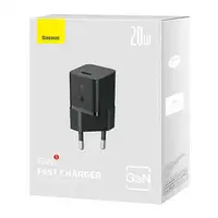 Baseus GaN5 20W Mini Universal Negro Corriente alterna Carga rápida Interior
