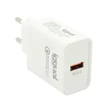 iggual Cargador 1xUSB carga rápida QC3.0 18W