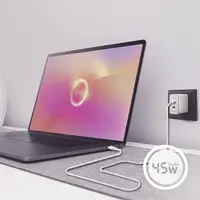 AISENS Cargador Gan 45W, 2xUSB-C PD3.0 QC4.0, Blanco