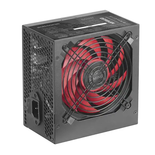 Mars Gaming MPIII650, Fuente Alimentación PC ATX 650W, 5 Años de Garantía, 85% Efi