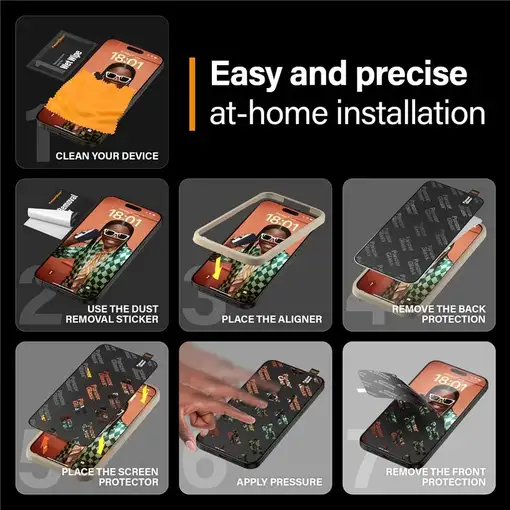 PanzerGlass ® Privacy Screen Protector iPhone 15 Pro Max | Ultra-Wide Fit w. EasyA
