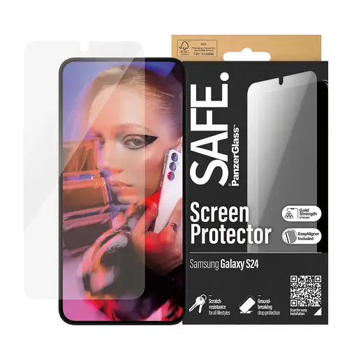 PanzerGlass SAFE. by ® Screen Protector Samsung Galaxy S24 | Ultra-Wide Fit w. Eas