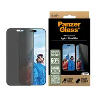PanzerGlass ® Privacy Screen Protector iPhone 16 Pro | Ultra-Wide Fit Protector de
