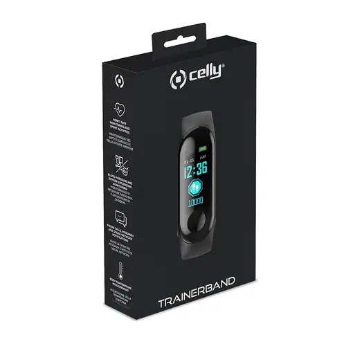 Celly TRAINERBANDBK Relojes inteligentes y deportivos 2,44 cm (0.96") LCD Digital