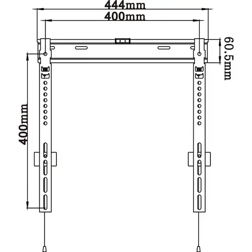 Omega OUTV400SF soporte para TV 152,4 cm (60") Negro
