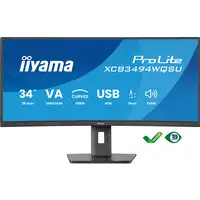 iiyama ProLite XCB3494WQSU-B1 pantalla para PC 86,4 cm (34") 3440 x 1440 Pixeles U