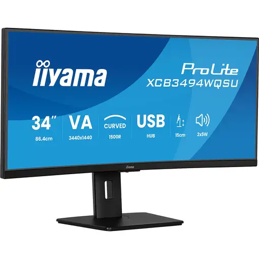 iiyama ProLite XCB3494WQSU-B1 pantalla para PC 86,4 cm (34") 3440 x 1440 Pixeles U