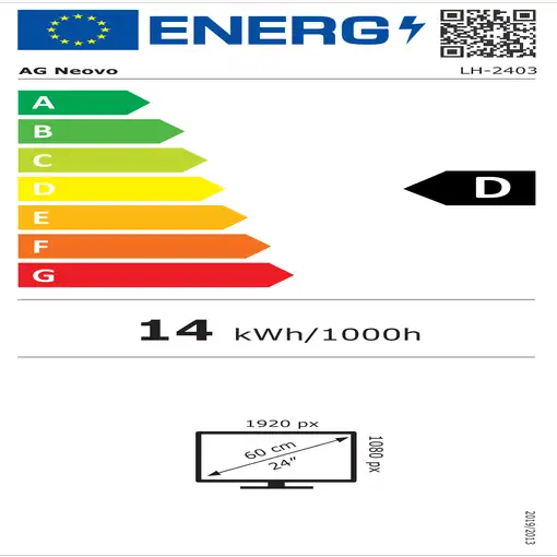 AG Neovo LH-2403 LED display 60,5 cm (23.8") 1920 x 1080 Pixeles Full HD LCD Negro