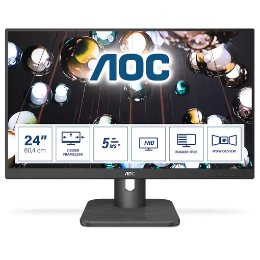 AOC E1 24E1Q pantalla para PC 60,5 cm (23.8") 1920 x 1080 Pixeles Full HD LED Negr