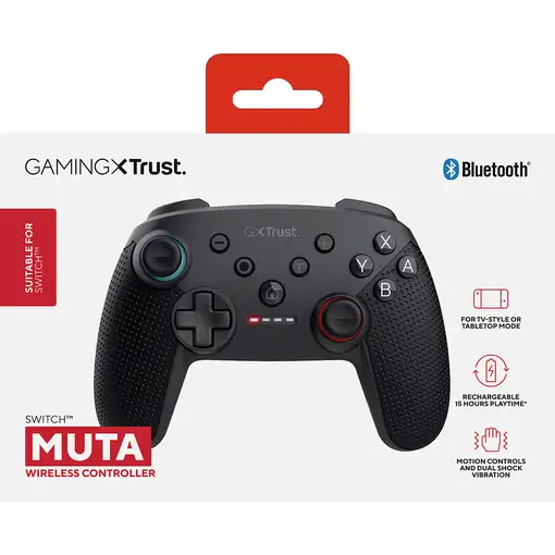 Trust GXT 1246 MUTA Negro Bluetooth Gamepad Analógico/Digital Nintendo Switch, Nin